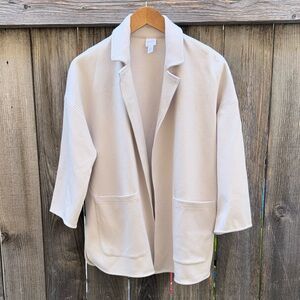 MaxMara Cream Open-Front Blazer Jacket